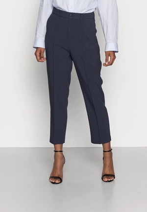 Pantalons ANNA FIELD Anna Field Basic Bussiness Pants With Pintucks Bleu Marine Femme | OLD-1300129